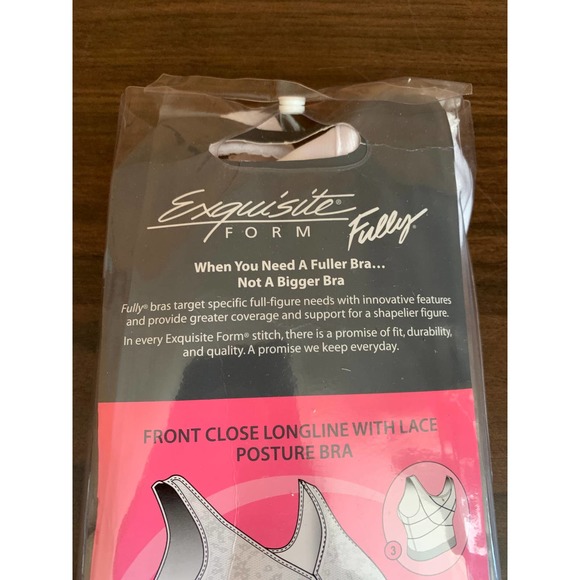 Exquisite Form long line Bra size 44C White new - Picture 5 of 13